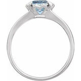 14K White Sky Blue Topaz & .05 CTW Diamond Ring-651952:60012:P-ST-WBC