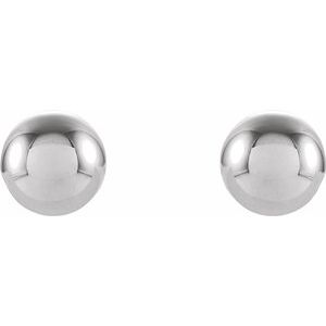 14K White 6 mm Ball Stud Earrings-23932:60016:P-ST-WBC