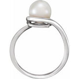 14K White 7.5-8.0 mm Freshwater Cultured Pearl Freeform Ring-6484:6000:P-ST-WBC