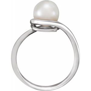 14K White 7.5-8.0 mm Freshwater Cultured Pearl Freeform Ring-6484:6000:P-ST-WBC