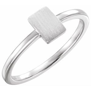 Sterling Silver 7x5 mm Rectangle Signet Ring-51563:105:P-ST-WBC