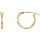 14K Yellow 12.5 mm Hinged Hoop Earrings -19100:12429900:P-ST-WBC