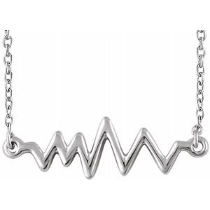 Sterling Silver Heartbeat 16-18" Necklace-652133:60003:P-ST-WBC