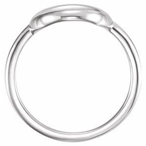 Sterling Silver Circle Ring -51602:105:P-ST-WBC