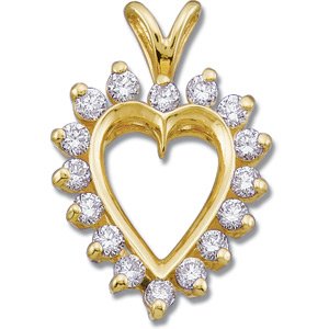 Heart Pendant-60745:209327:P-ST-WBC