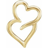 Platinum Double Heart Slide Pendant-86332:104:P-ST-WBC