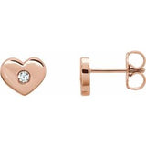 14K Rose Pink Tourmaline Heart Earrings                        -86336:666:P-ST-WBC