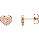 Sterling Silver Aquamarine Heart Earrings              -86336:618:P-ST-WBC