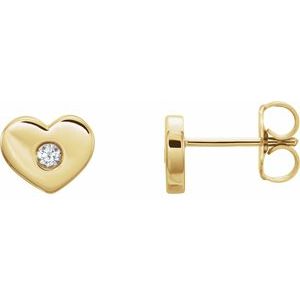 14K Yellow .06 CTW Diamond Heart Earrings-86336:601:P-ST-WBC