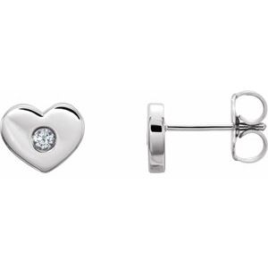 Sterling Silver .06 CTW Diamond Heart Earrings-86336:603:P-ST-WBC
