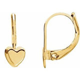 14K Yellow Heart Lever Back Earrings-19113:124315000:P-ST-WBC