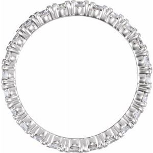 14K White 1 1/3 CTW Diamond Eternity Band Size 4.5 -122026:6026:P-ST-WBC