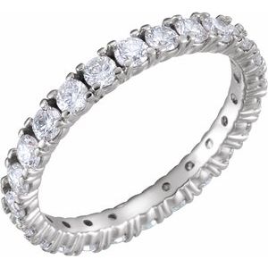 14K White 1 1/3 CTW Diamond Eternity Band Size 4.5 -122026:6026:P-ST-WBC