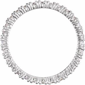 14K White 3/4 CTW Diamond Eternity Band Size 4.5 -122026:6024:P-ST-WBC