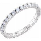 Platinum 9/10 CTW Diamond Eternity Band Size 8.5-122026:6041:P-ST-WBC