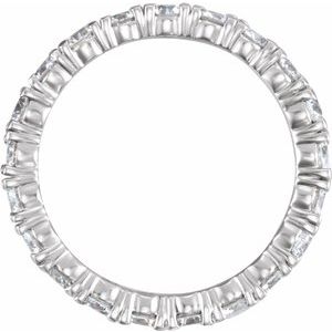 14K White 1 9/10 CTW Diamond Eternity Band Size 4.5 -122026:6028:P-ST-WBC