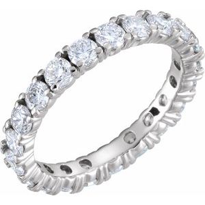 14K White 1 9/10 CTW Diamond Eternity Band Size 4.5 -122026:6028:P-ST-WBC