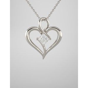 14K White 3/8 CTW Diamond Pendant-86382:60000:P-ST-WBC