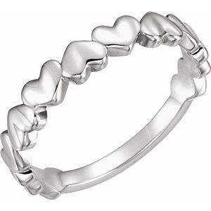 Platinum Heart Ring-51575:104:P-ST-WBC