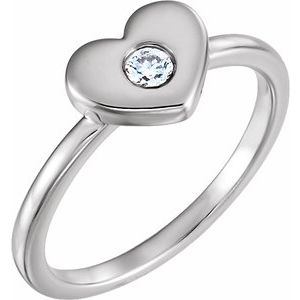 Sterling Silver .03 CTW Diamond Heart Ring-122822:603:P-ST-WBC