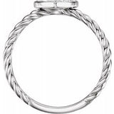 Sterling Silver 1/8 CTW Diamond Heart Rope Ring-122881:604:P-ST-WBC