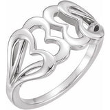 Platinum Heart Ring-51576:104:P-ST-WBC