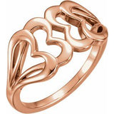 14K Rose Heart Ring-51576:103:P-ST-WBC