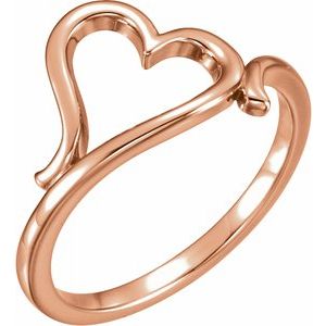 14K Rose Heart Ring-51573:103:P-ST-WBC