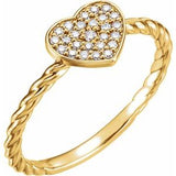 14K Yellow 1/8 CTW Diamond Heart Rope Ring-122881:601:P-ST-WBC