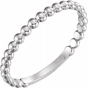 Sterling Silver 2 mm Stackable Bead Ring-51608:1006:P-ST-WBC
