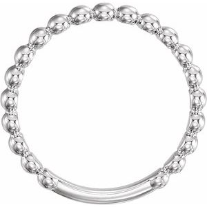 Sterling Silver 2.5 mm Stackable Bead Ring-51608:1012:P-ST-WBC