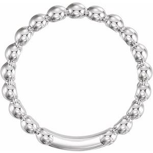 Sterling Silver 3 mm Stackable Bead Ring-51608:1017:P-ST-WBC