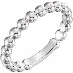 Sterling Silver 3 mm Stackable Bead Ring-51608:1017:P-ST-WBC