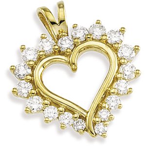 14k Yellow 1/2 CTW Diamond Heart Pendant-60741:209322:P-ST-WBC