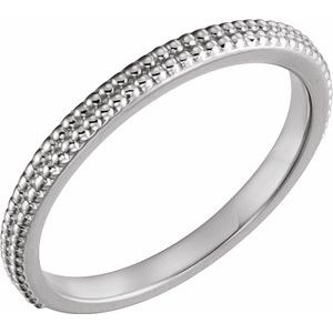 Sterling Silver Stackable Bead Ring-51604:105:P-ST-WBC