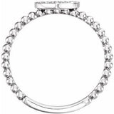 Platinum 1/8 CTW Diamond Heart Bead Ring-122819:603:P-ST-WBC