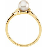 14K Yellow Pearl Ring-60621:209199:P-ST-WBC