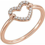 14K Yellow .07 CTW Diamond Heart Ring-122972:601:P-ST-WBC