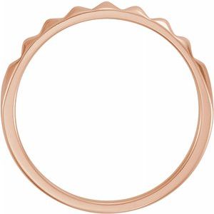 14K Rose Stackable Pyramid Ring-51664:103:P-ST-WBC