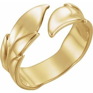 14K Yellow Leaf Ring-51662:102:P-ST-WBC