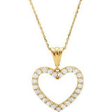 14K Yellow 1 CTW Diamond Heart 18" Necklace-67533:105:P-ST-WBC