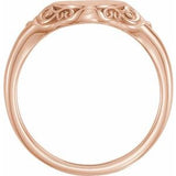14K Rose 13x9 mm Oval Signet Ring-51659:103:P-ST-WBC
