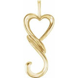 14K Yellow 32.5x12.75 mm Heart Pendant-80747:74065:P-ST-WBC