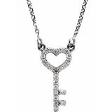 Platinum 1/8 CTW Diamond Petite Heart Key 16.5" Necklace-67746:84403:P-ST-WBC