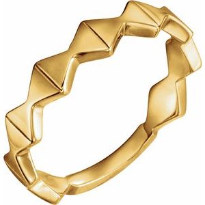 14K Yellow Geometric Ring-51663:102:P-ST-WBC