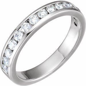 14K White 1/2 CTW Diamond Band for 6.5 mm Round Engagement Ring-67708:102:P-ST-WBC