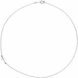 Platinum Off-Center Sideways Cross 16" Necklace  -86564:6003:P-ST-WBC