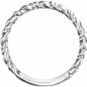 Sterling Silver Stackable Rope Ring-51570:105:P-ST-WBC