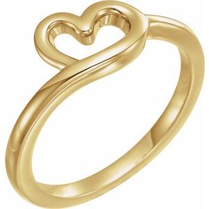Sterling Silver Heart Youth Ring -51743:105:P-ST-WBC