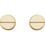 14K Yellow Geometric Earrings-86608:601:P-ST-WBC